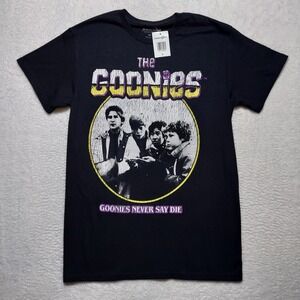 The Goonies T-Shirt Men's Small Black Never Say Die Graphic Tee WRGN00C
